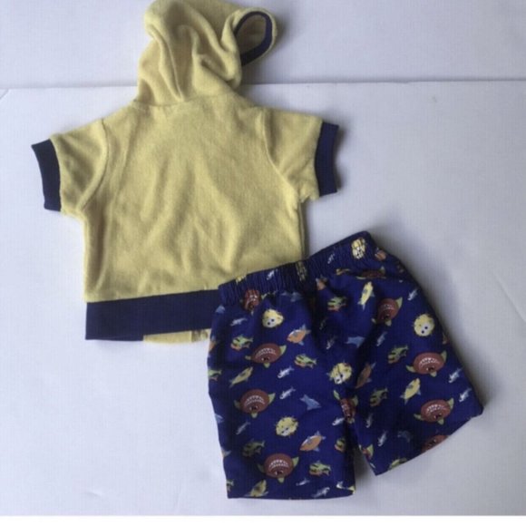 5/$25 Carter’s Swim Trunks And Cover Up Bundle 9m - Picture 2 of 3